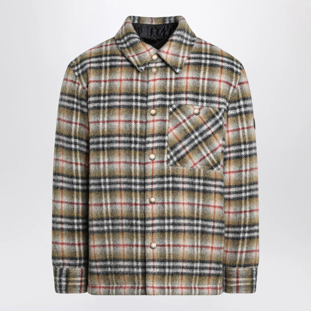 Burberry - Beige checked wool shirt jacket Brand Shirt Jacket S