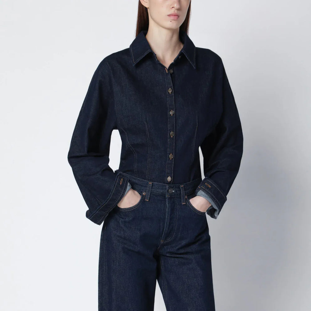 AGOLDE - Dark indigo denim shirt Brand Shirts & Tops S