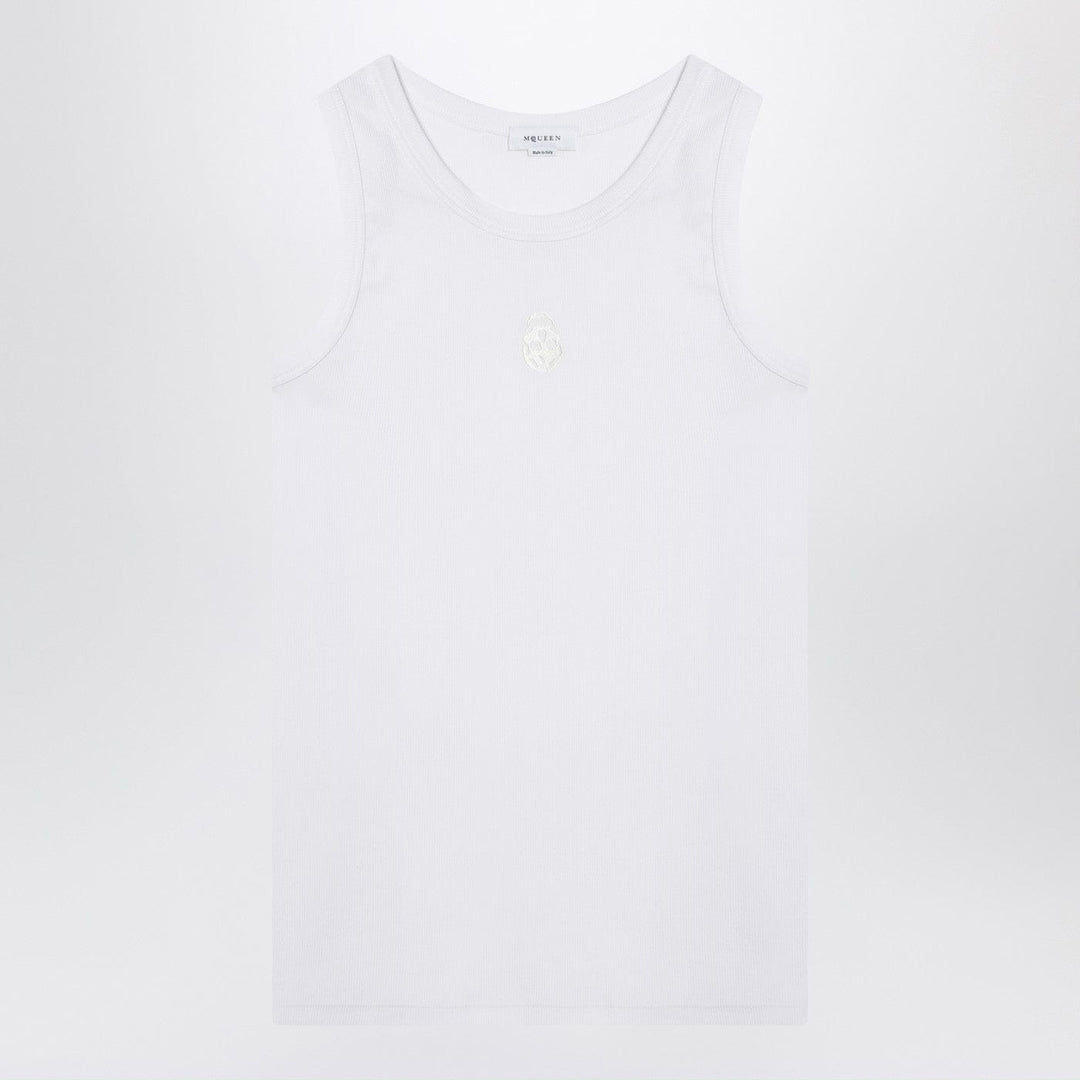 Shirts &amp; Tops S Alexander McQueen - White cotton tank top Brand