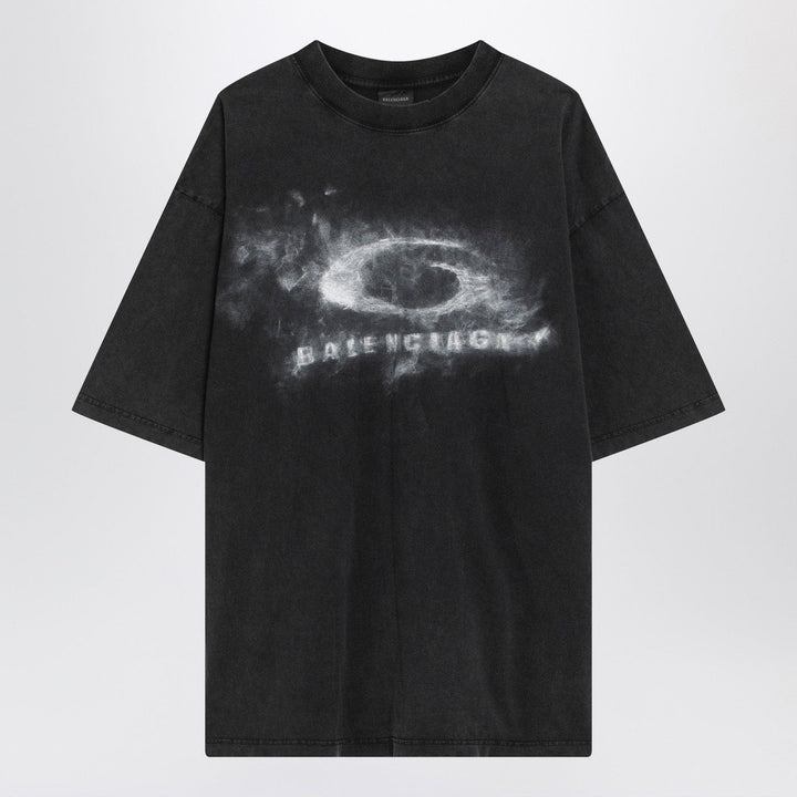 Shirts &amp; Tops Balenciaga - Black faded Crayon Loop oversize T-shirt Brand