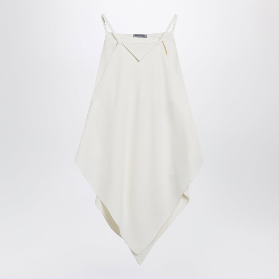 Shirts &amp; Tops 36  FR Balenciaga - Scarf-inspired wool and silk crepe top in ivory Brand