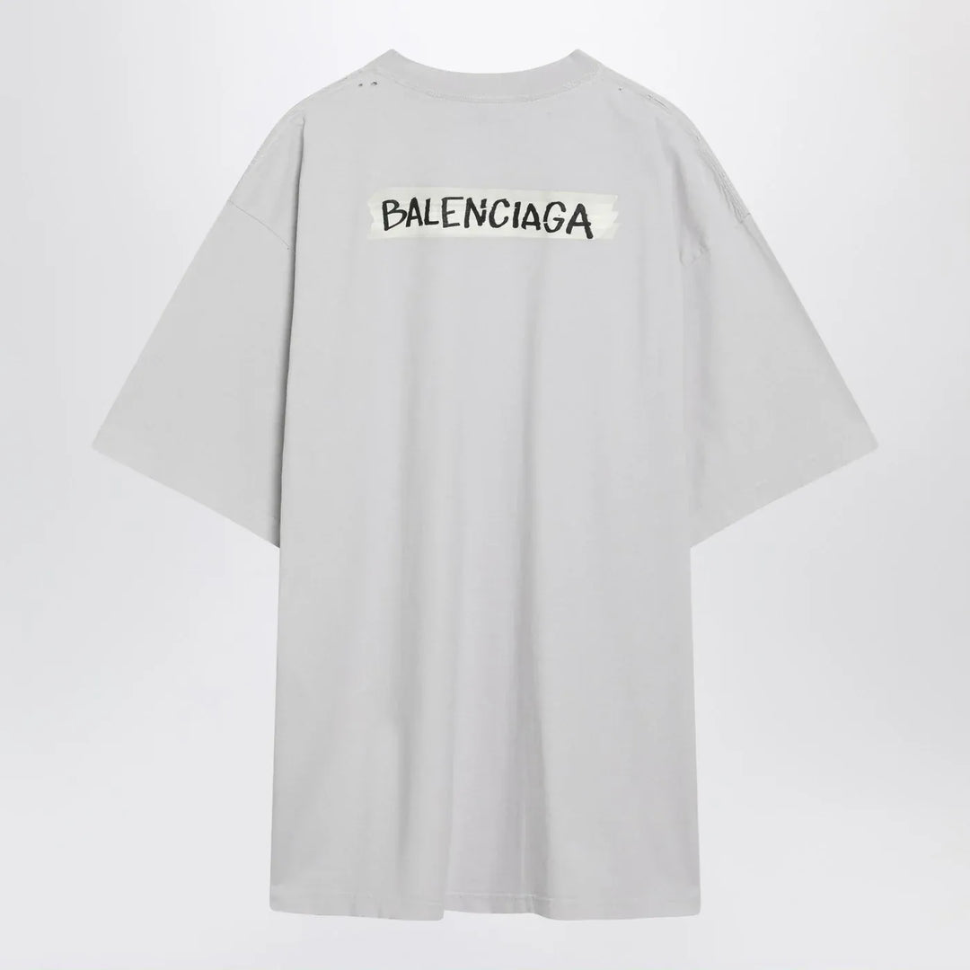 Balenciaga - White Masking Tape T-shirt with medium fit Brand Shirts &amp; Tops