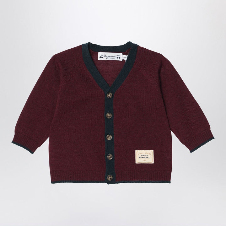 Shirts &amp; Tops 3A Bonpoint - Burgundy wool cardigan Brand