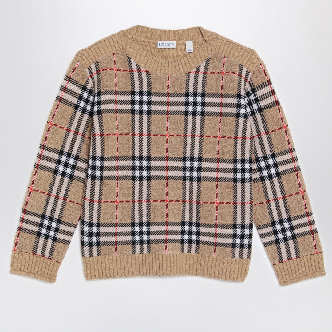 Shirts & Tops 10 Burberry - Beige check wool pullover Brand