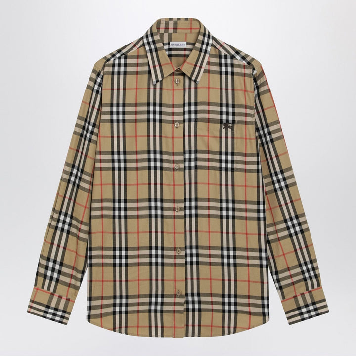 Shirts &amp; Tops Burberry - Beige shirt with Check pattern Brand