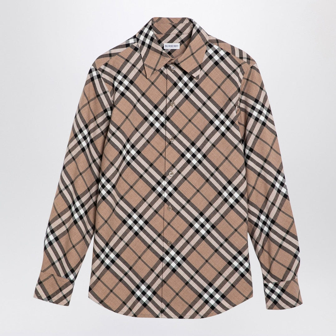 Shirts & Tops Burberry - Check pattern wool blend shirt Brand