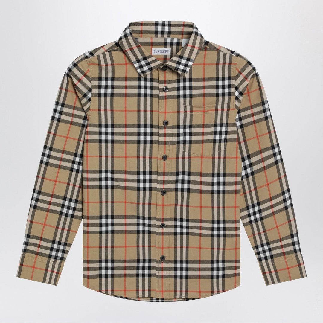 Shirts & Tops Burberry - Cotton shirt with Check motif Brand
