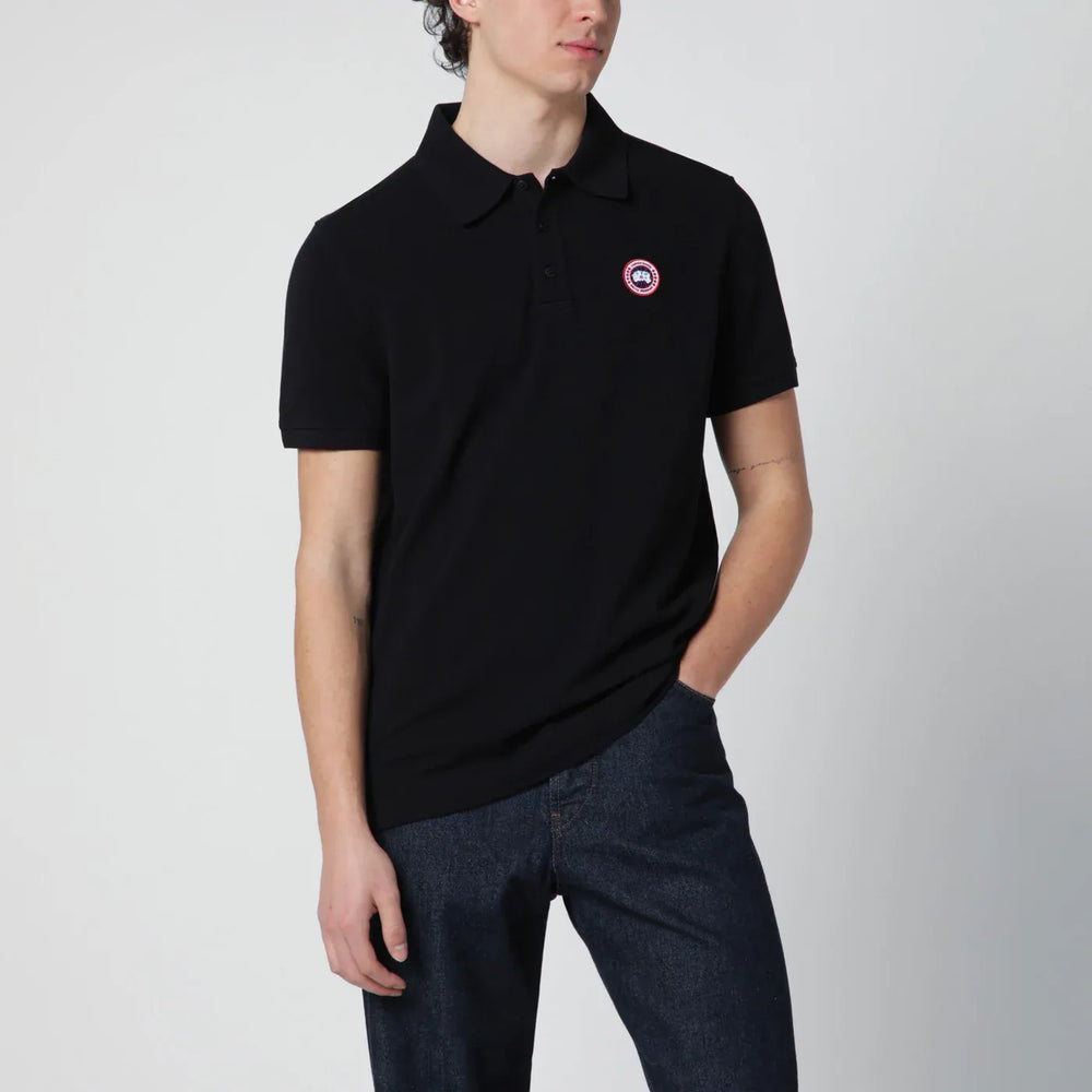 Canada Goose - Black polo shirt with logo patch Brand Shirts & Tops S