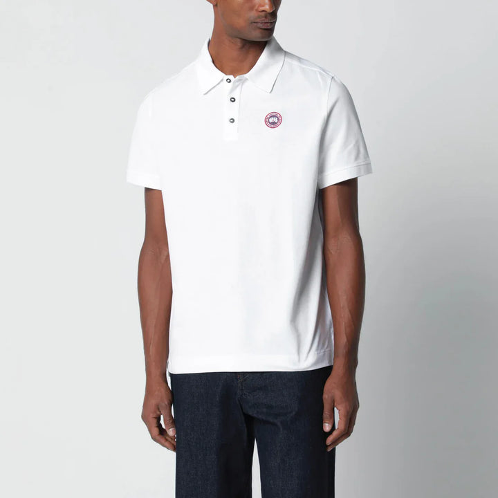 Canada Goose - White polo with patch logo Brand Shirts &amp; Tops M