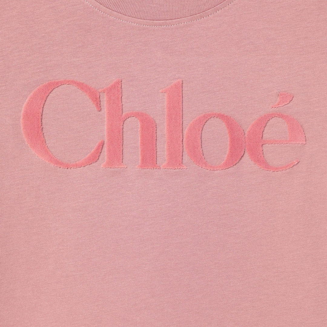 Chloé - Pink cotton T-shirt with logo Brand Shirts &amp; Tops 10
