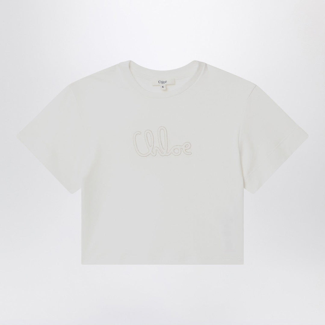 Shirts &amp; Tops Chloé - White T-shirt with embroidered logo Brand