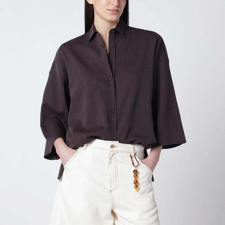 DARKPARK - Dora brown twill shirt Brand Shirts &amp; Tops S