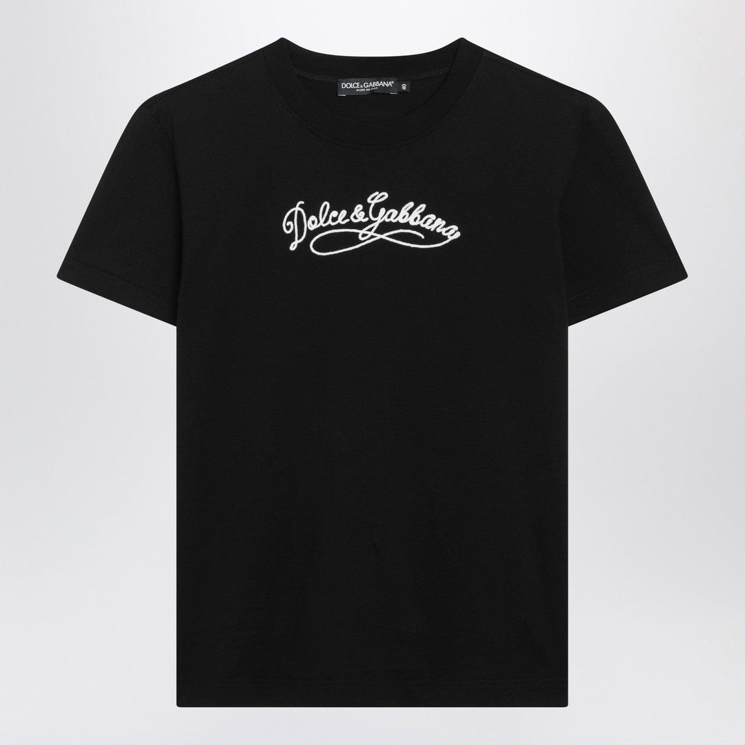 Shirts & Tops Dolce&Gabbana - Black jersey T-shirt with embroidery Brand