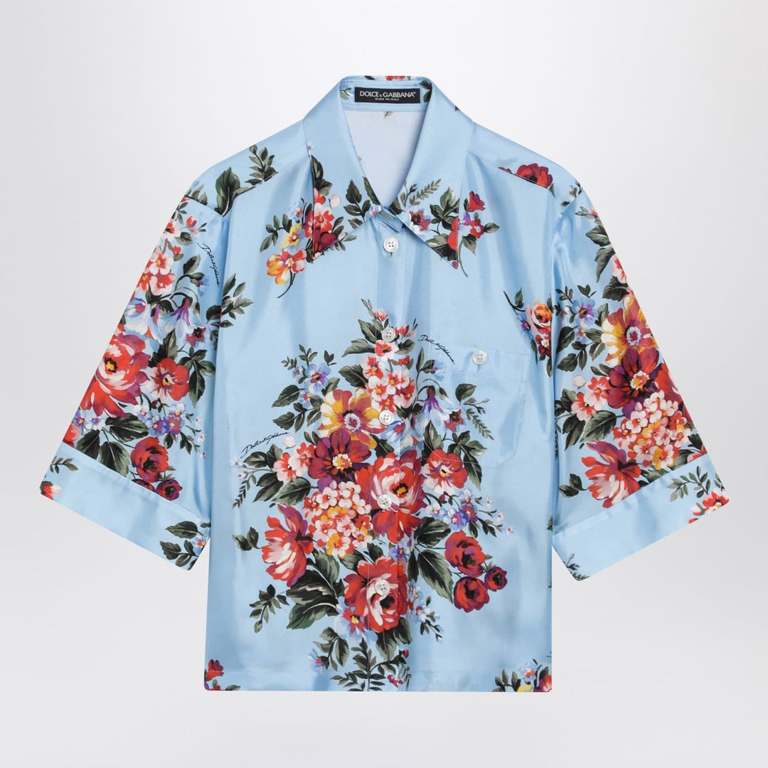 Shirts & Tops Dolce&Gabbana - Silk twill shirt with floral print Brand