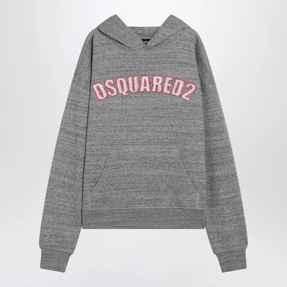 Dsquared2 - Grey cotton sweatshirt with logo Brand Shirts & Tops M