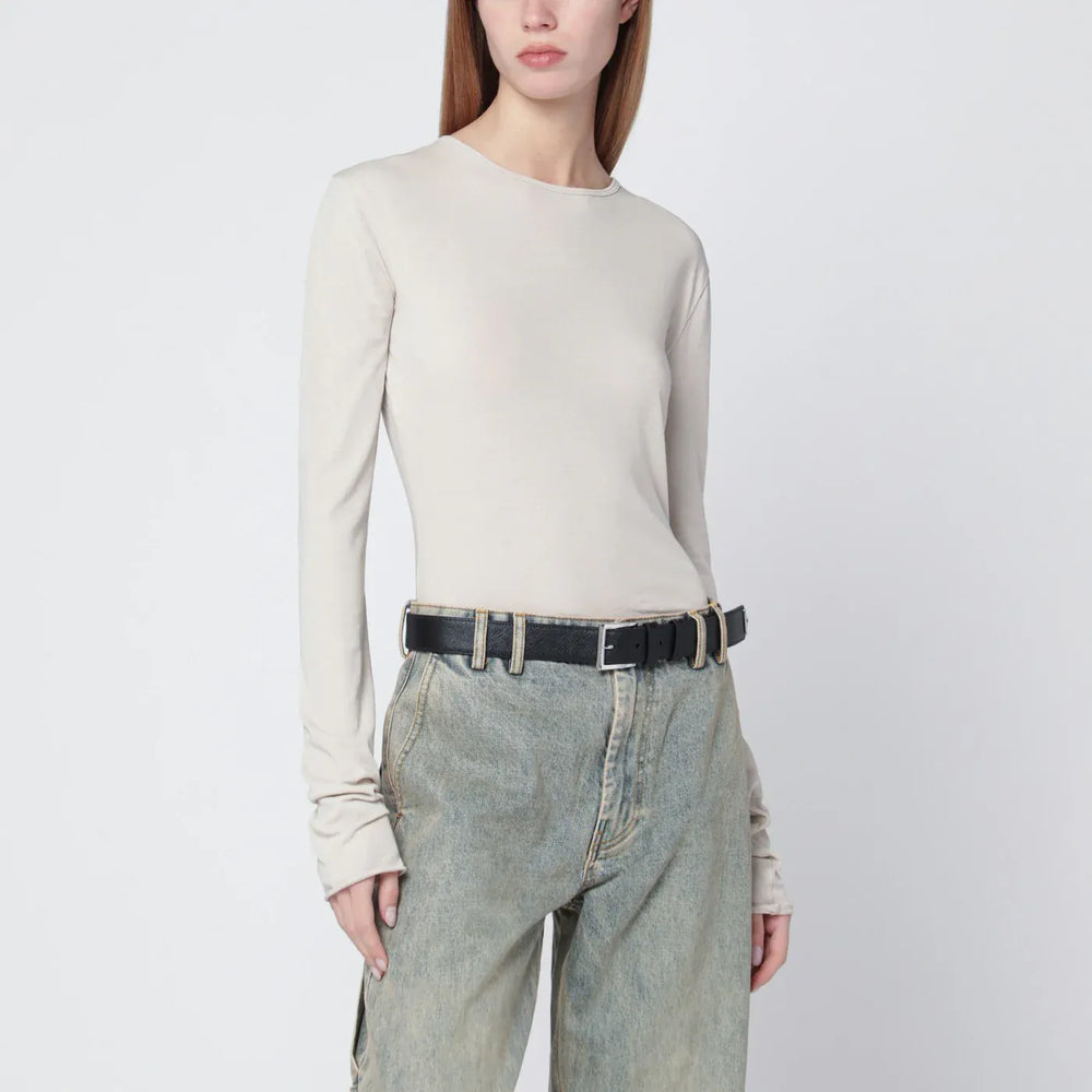 Entire Studios - White crewneck cotton-blend top Brand Shirts & Tops M