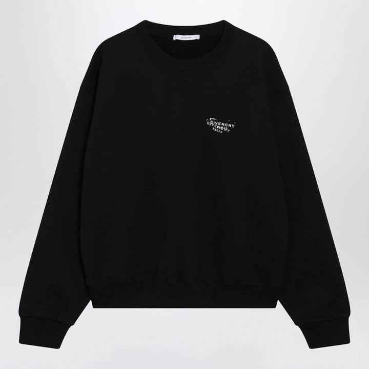 Shirts &amp; Tops Givenchy - Black brushed cotton sweatshirt with logo Brand