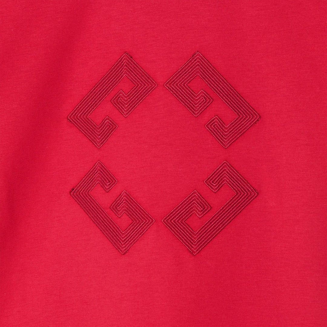 Givenchy - Bordeaux T-shirt with embroidered logo Brand Shirts &amp; Tops 12+