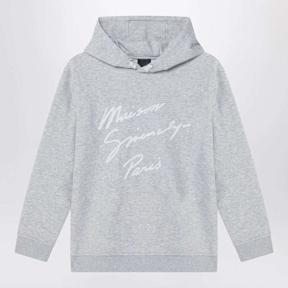 Givenchy - Grey hoodie with embroidered logo Brand Shirts & Tops 8