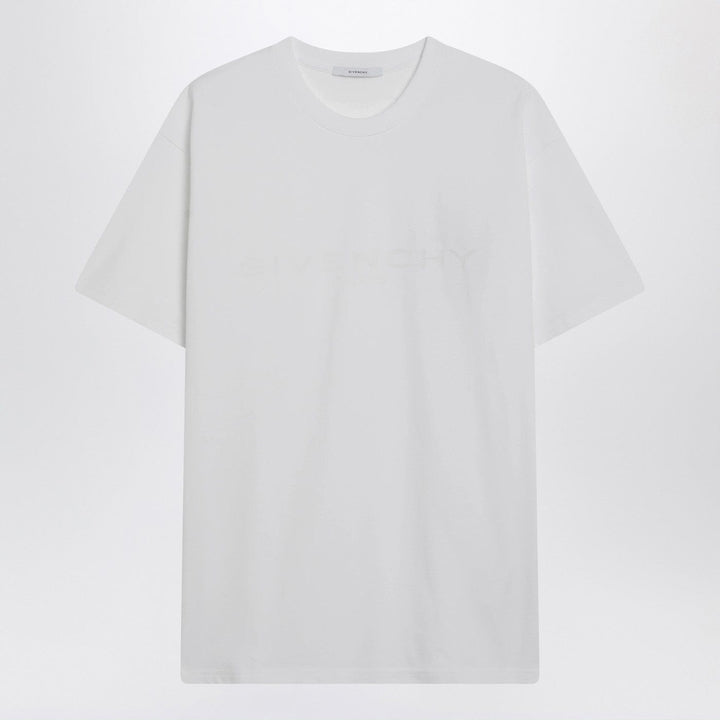 Shirts &amp; Tops Givenchy - White cotton and silk T-shirt with jacquard logo Brand
