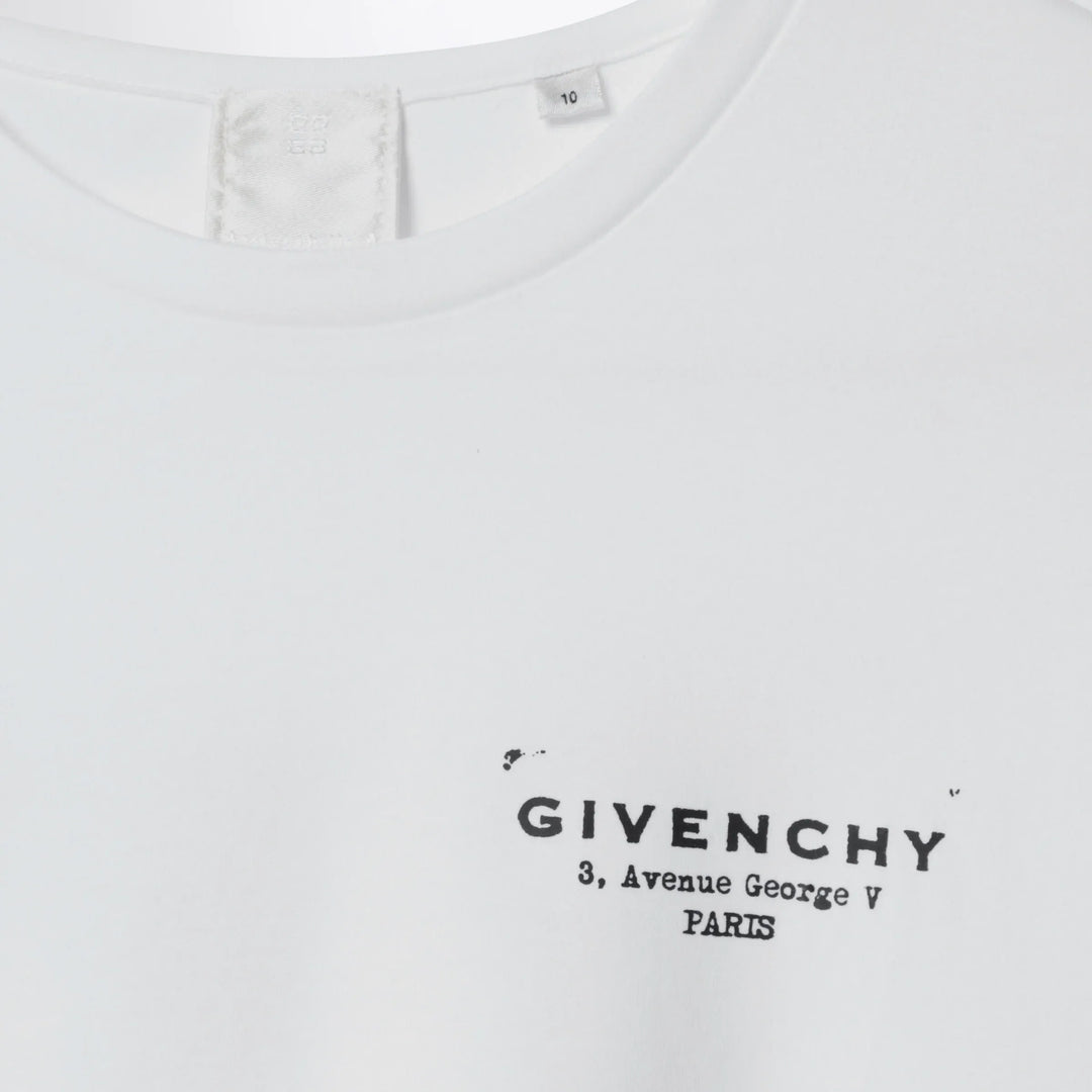 Givenchy - White cropped T-shirt with logo print Brand Shirts &amp; Tops