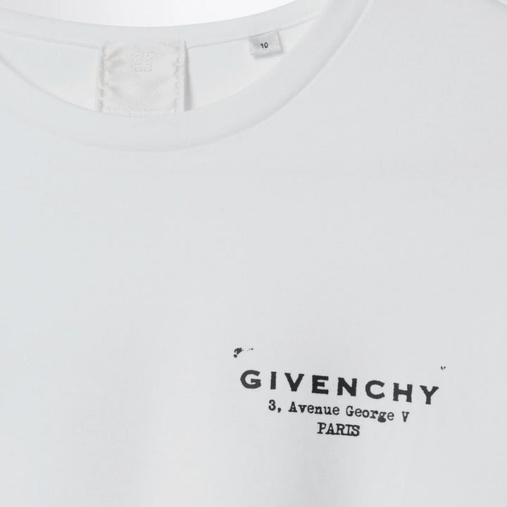 Givenchy - White cropped T-shirt with logo print Brand Shirts &amp; Tops