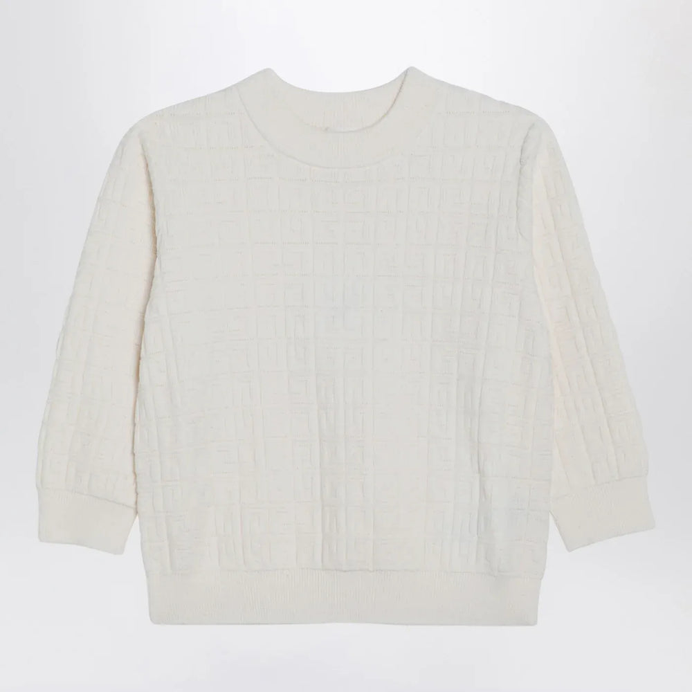 Givenchy - White jumper with 4G inlay Brand Shirts & Tops 8