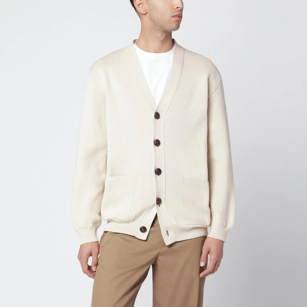Golden Goose - Beige cotton-blend cardigan Brand Shirts & Tops S