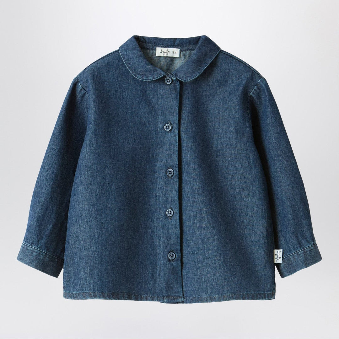 Shirts &amp; Tops 36 Il Gufo - Baby shirt in blue denim Brand