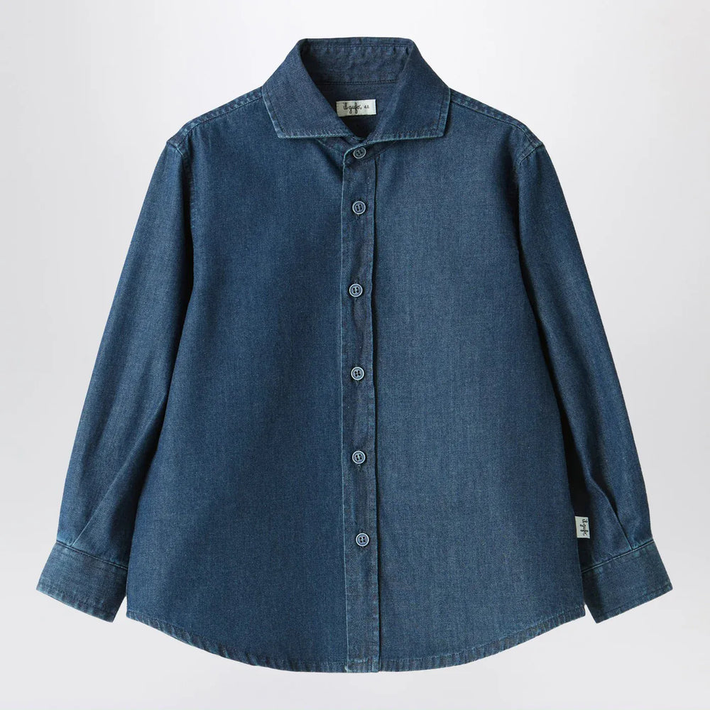 Il Gufo - Blue denim shirt Brand Shirts & Tops 8