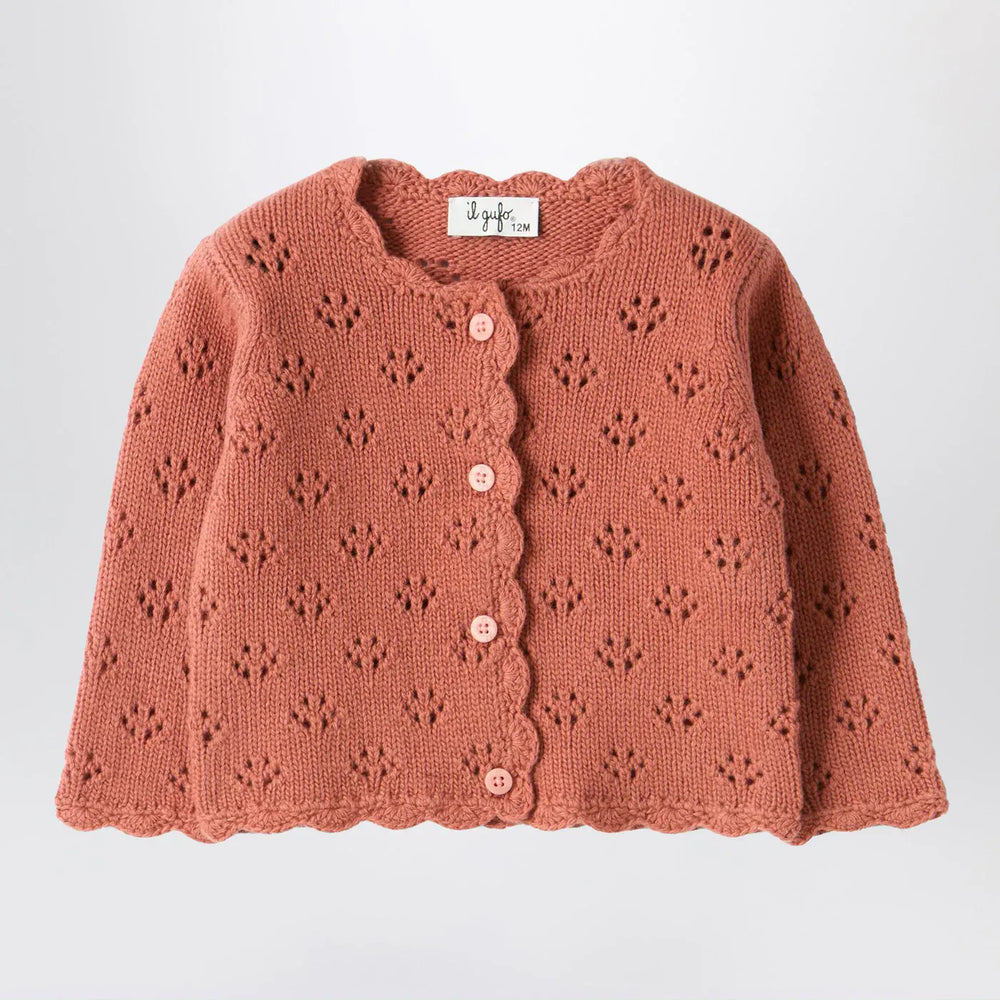 Il Gufo - Pink cardigan with openwork pattern Brand Shirts & Tops 12