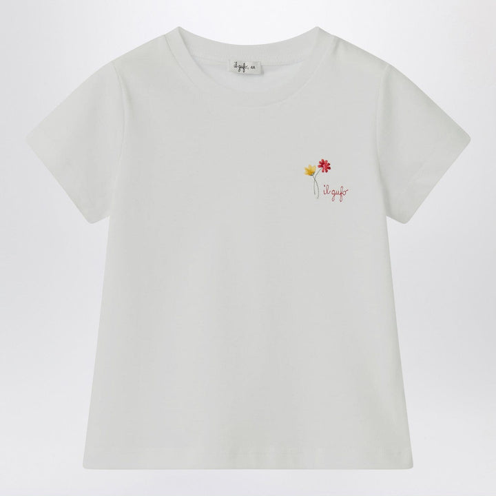 Shirts &amp; Tops Il Gufo - White T-shirt with embroidered logo Brand