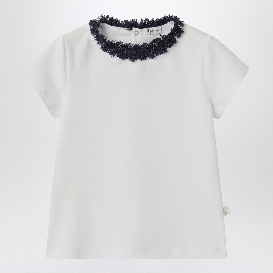 Shirts &amp; Tops Il Gufo - White T-shirt with frayed neckline Brand