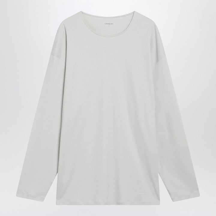 Shirts &amp; Tops LEMAIRE - Chalk-colored cotton and silk interlock T-shirt Brand