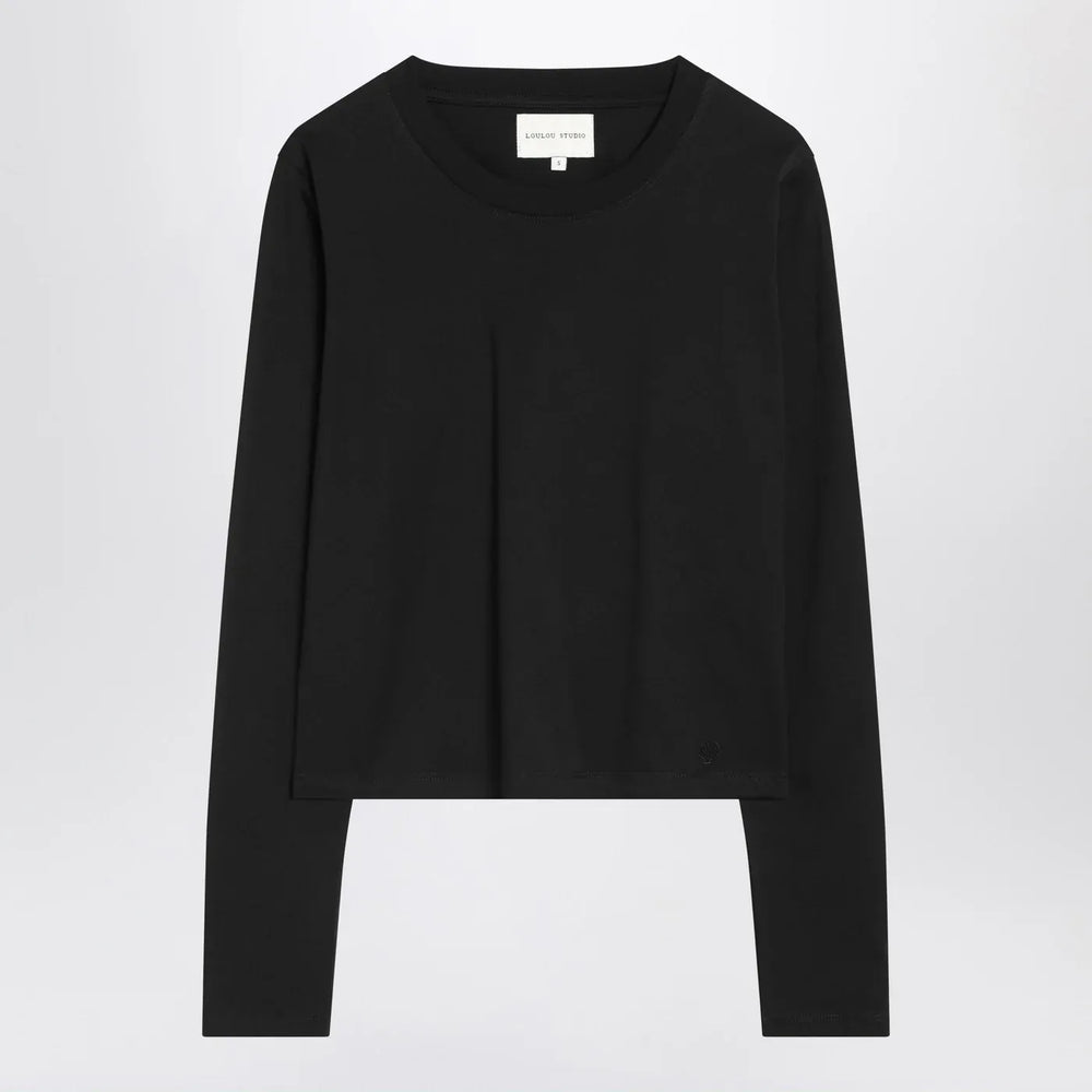 LouLou De Saison - Black cotton crew-neck T-shirt Brand Shirts & Tops XS