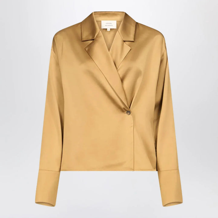 LouLou De Saison - Ochre satin Persia blouse Brand Shirts &amp; Tops L