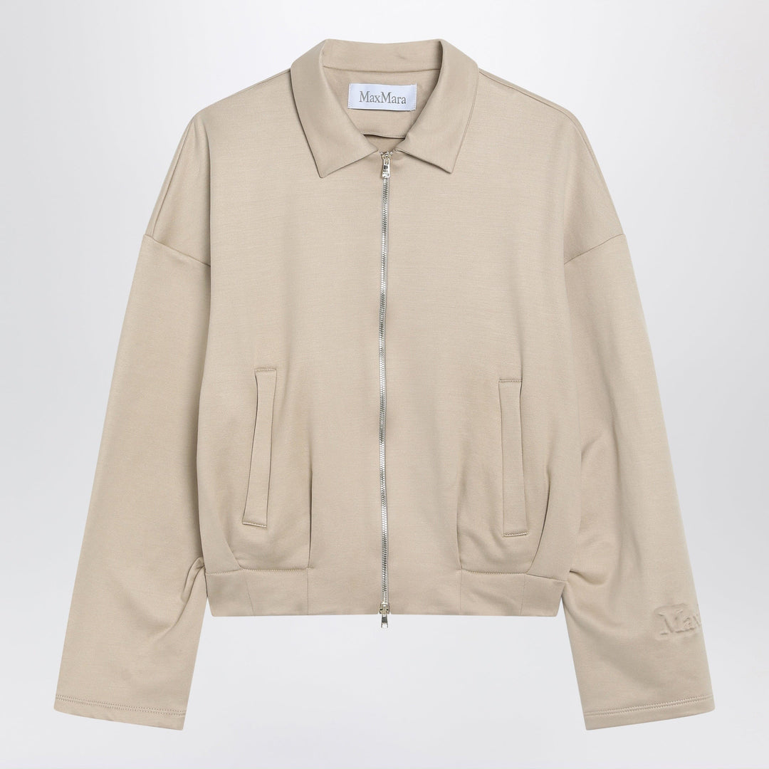 Shirts &amp; Tops M Max Mara - Beige cropped sweatshirt in silk blend Brand