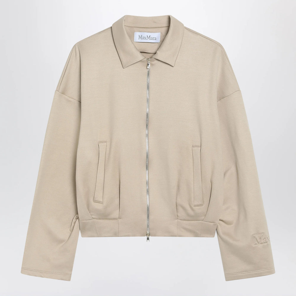 Max Mara - Beige cropped sweatshirt in silk blend Brand Shirts & Tops M