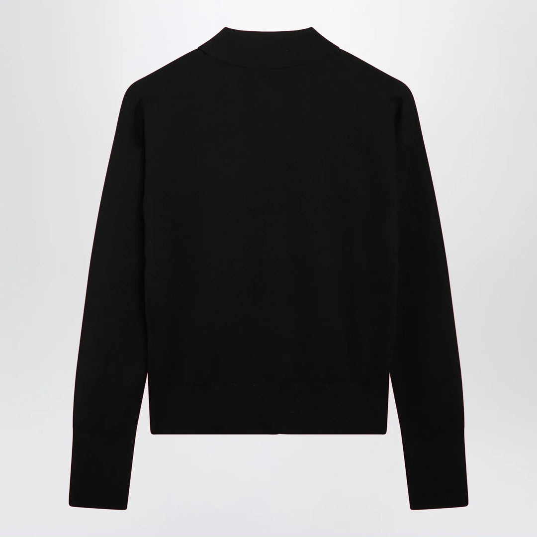 Max Mara - Black wool-blend cardigan Brand Shirts &amp; Tops