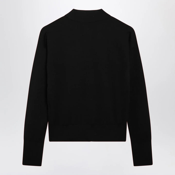 Max Mara - Black wool-blend cardigan Brand Shirts &amp; Tops