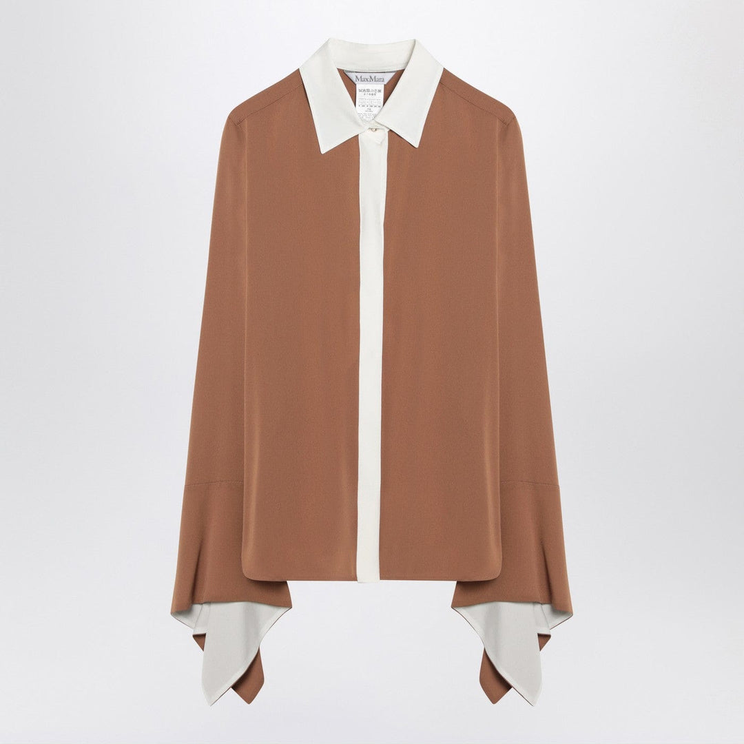 Shirts & Tops Max Mara - Camel silk colour-block shirt Brand