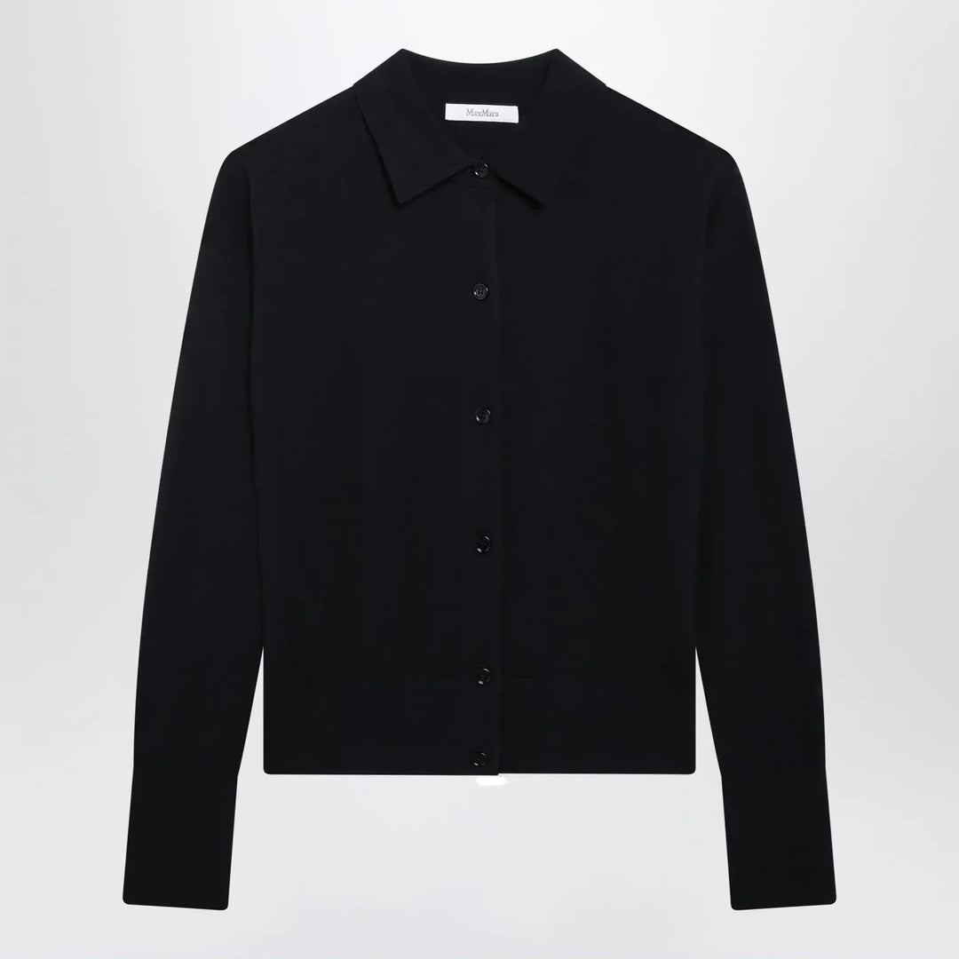 Max Mara - Navy wool-blend cardigan Brand Shirts &amp; Tops M