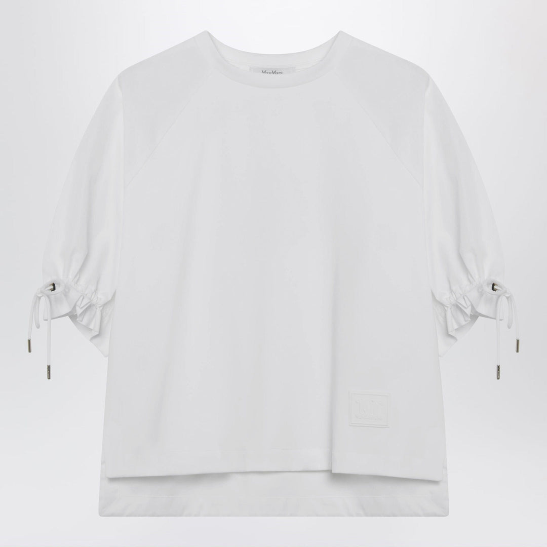 Shirts &amp; Tops Max Mara - Optical white cotton-blend jersey top Brand