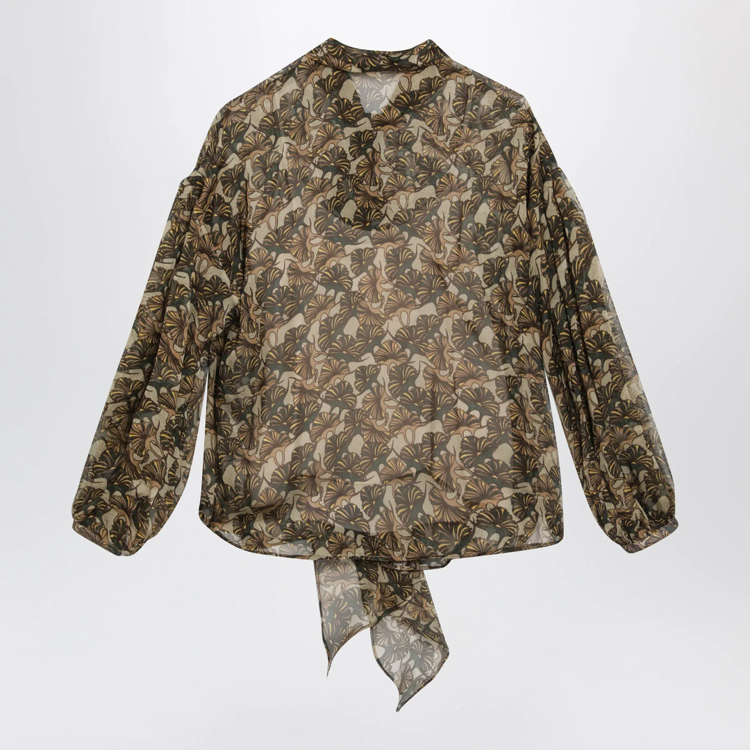 Max Mara Studio - Printed silk chiffon blouse Brand Shirts &amp; Tops