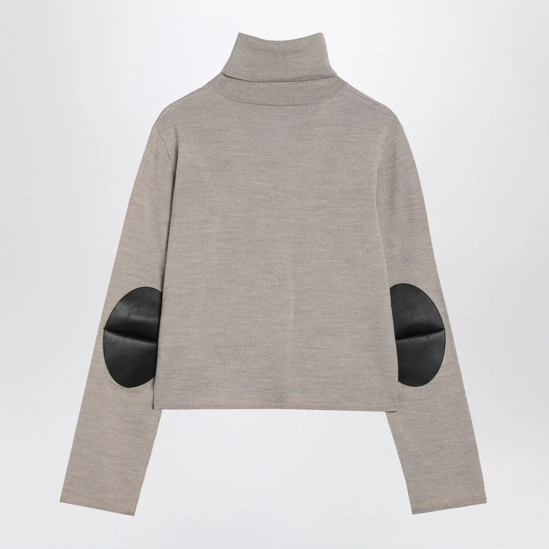 MM6 Maison Margiela - Beige wool blend turtleneck sweater Brand Shirts &amp; Tops L