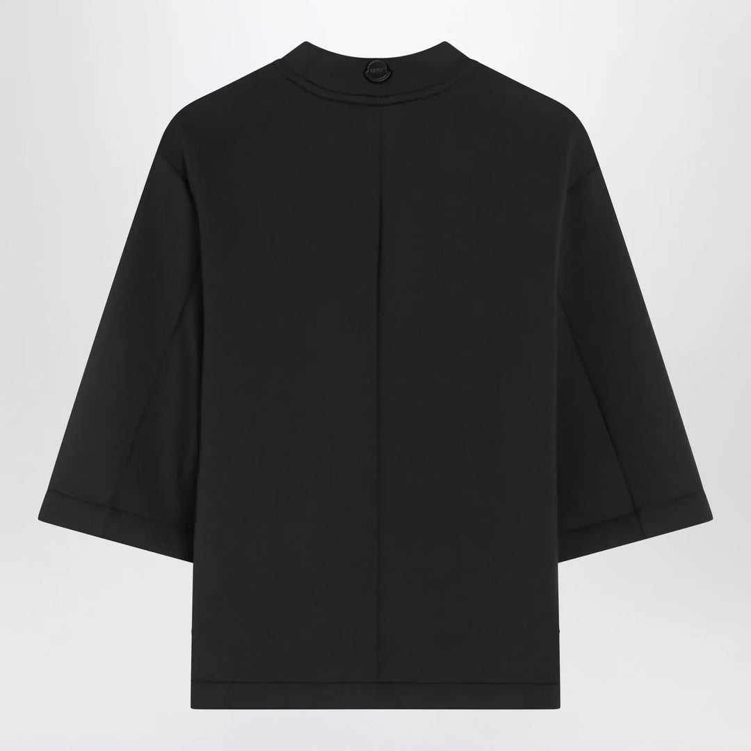 Moncler X Edward Enninful - Black top with asymmetric hem Brand Shirts &amp; Tops