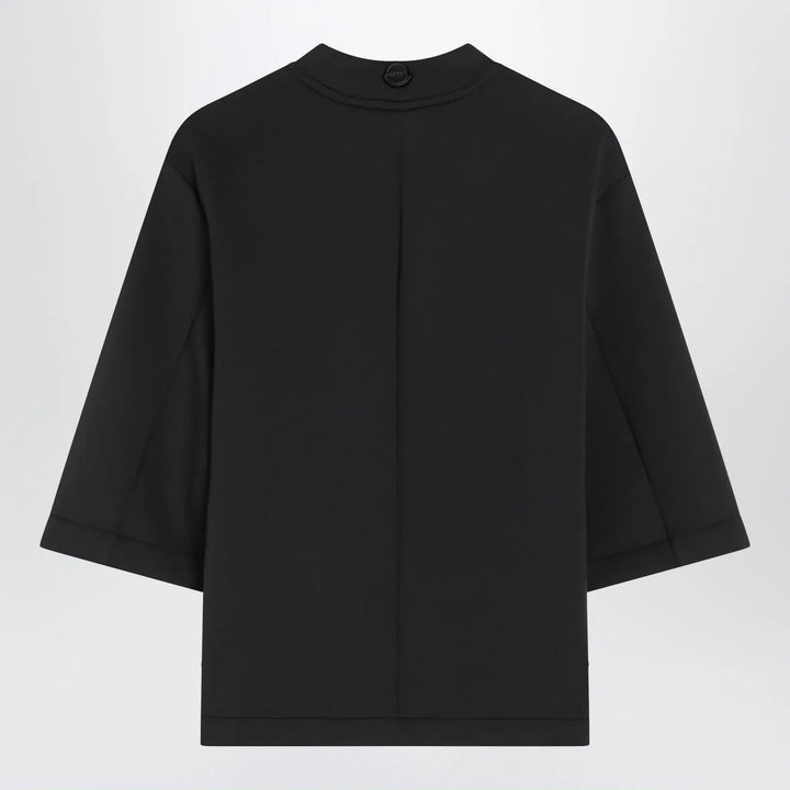 Moncler X Edward Enninful - Black top with asymmetric hem Brand Shirts &amp; Tops