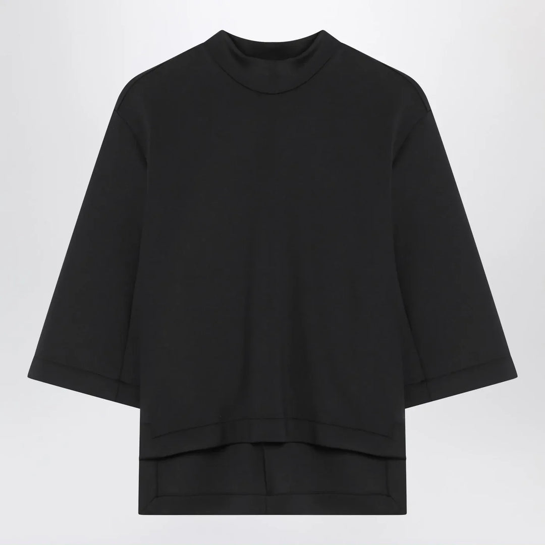 Moncler X Edward Enninful - Black top with asymmetric hem Brand Shirts &amp; Tops M