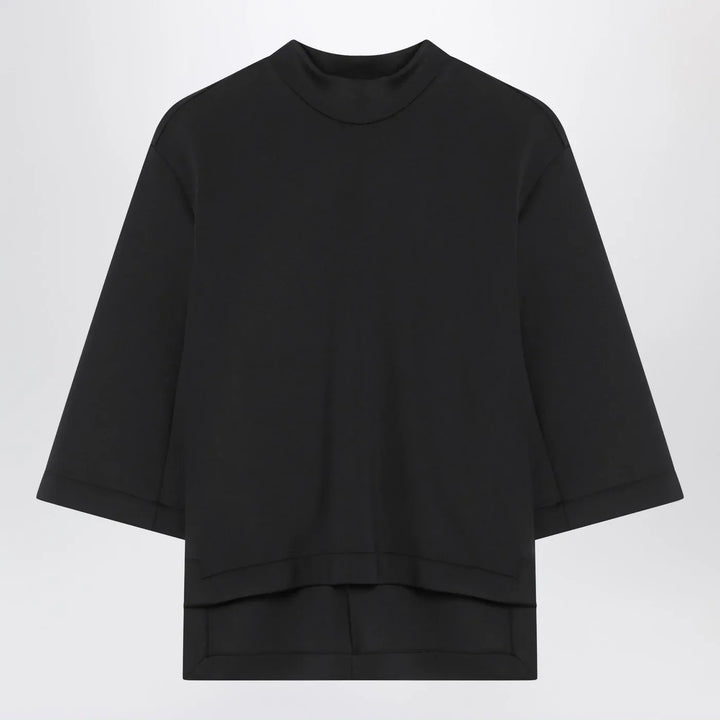 Moncler X Edward Enninful - Black top with asymmetric hem Brand Shirts &amp; Tops M