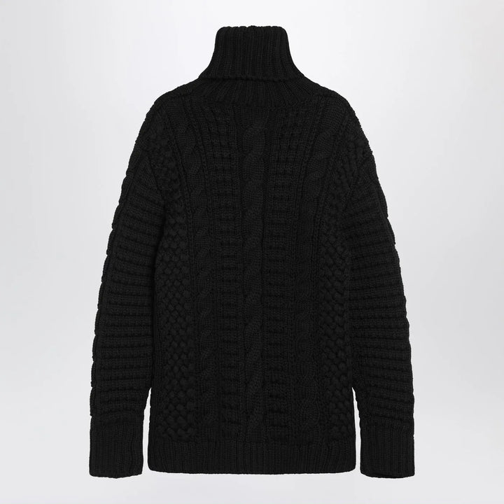 Moncler X Edward Enninful - Black wool turtleneck sweater Brand Shirts &amp; Tops